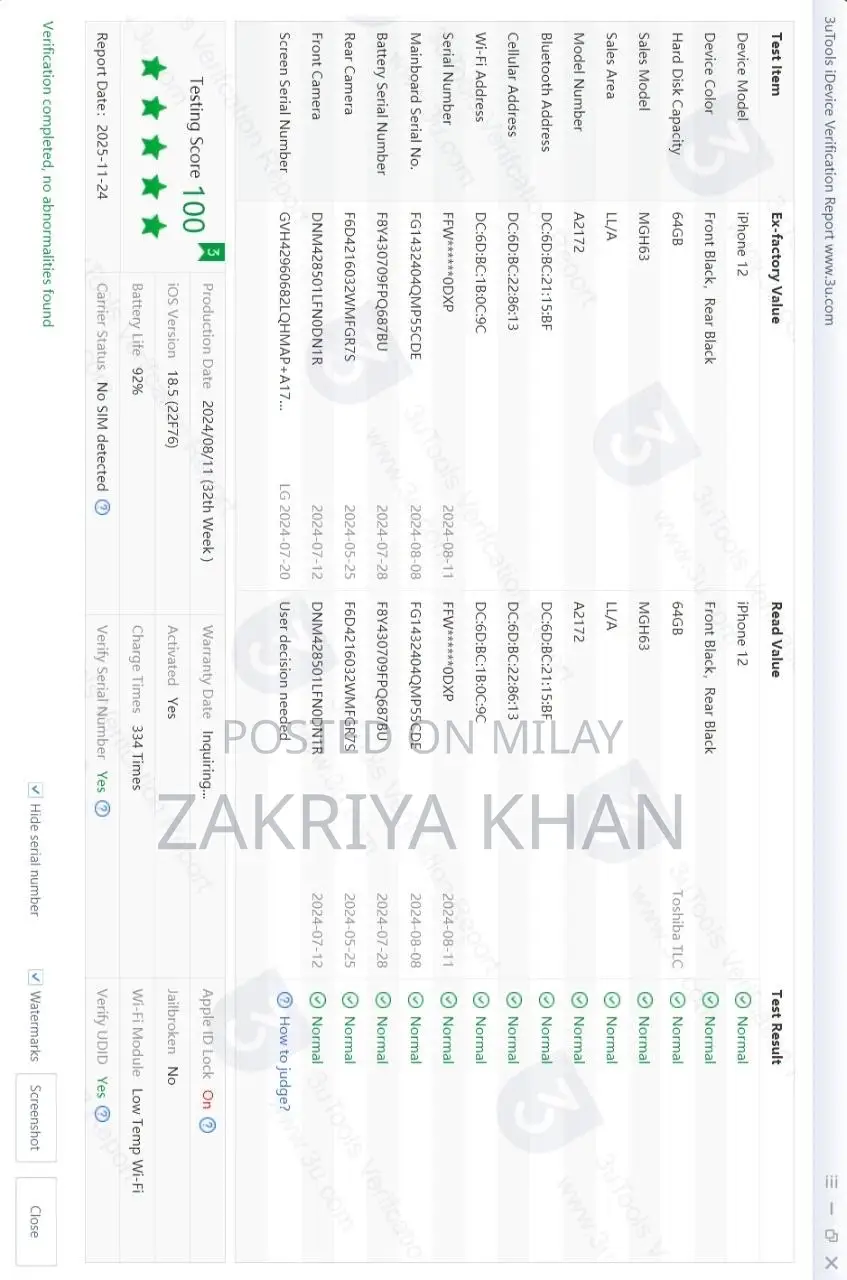 New Apple iPhone 12 64 GB Black