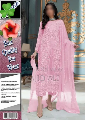 Photo - *Brand* Laam *Fabric* Full Net Suit With Satin Silk *Front* Full Emb