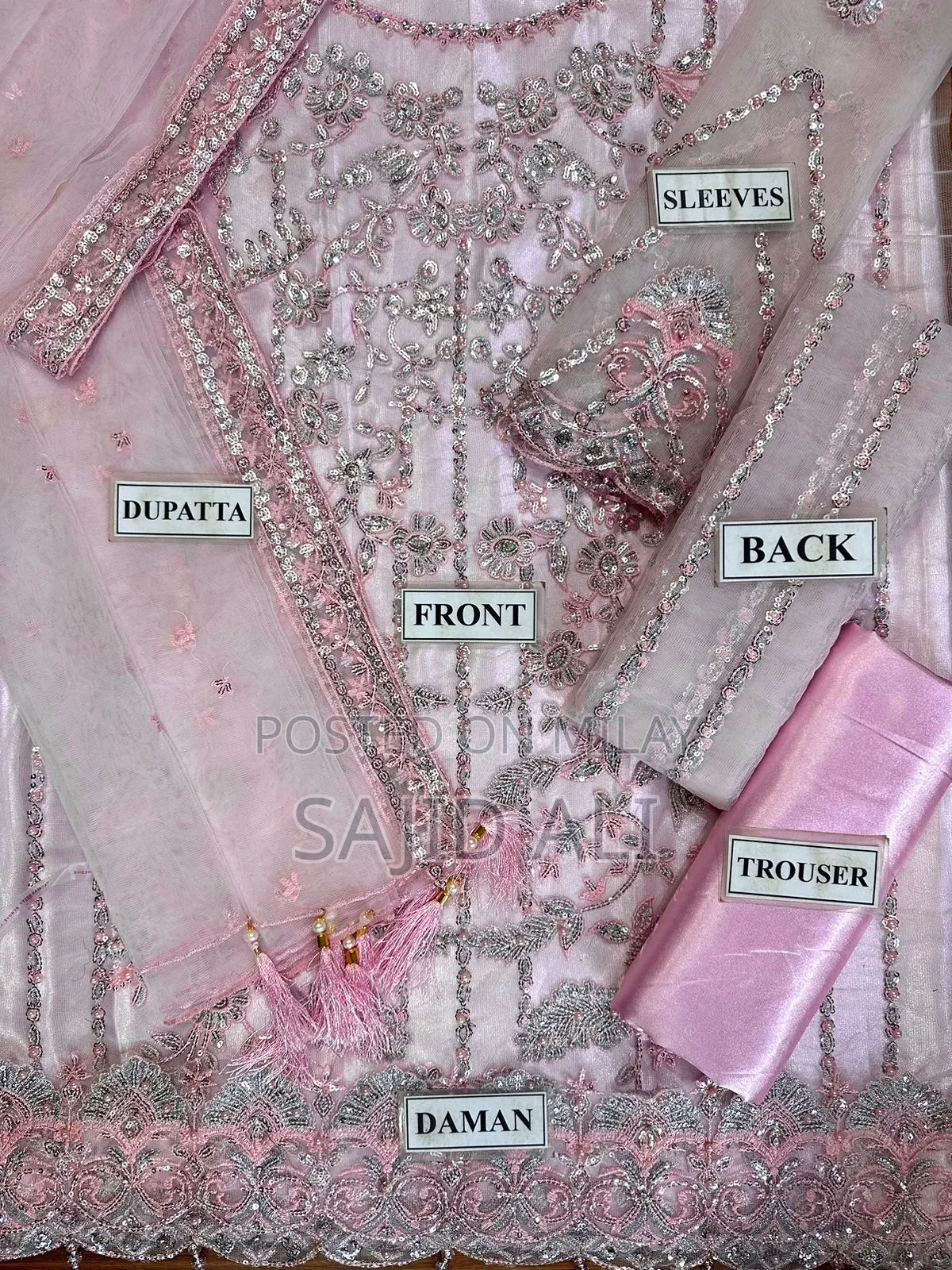 *Brand* Laam *Fabric* Full Net Suit With Satin Silk *Front* Full Emb