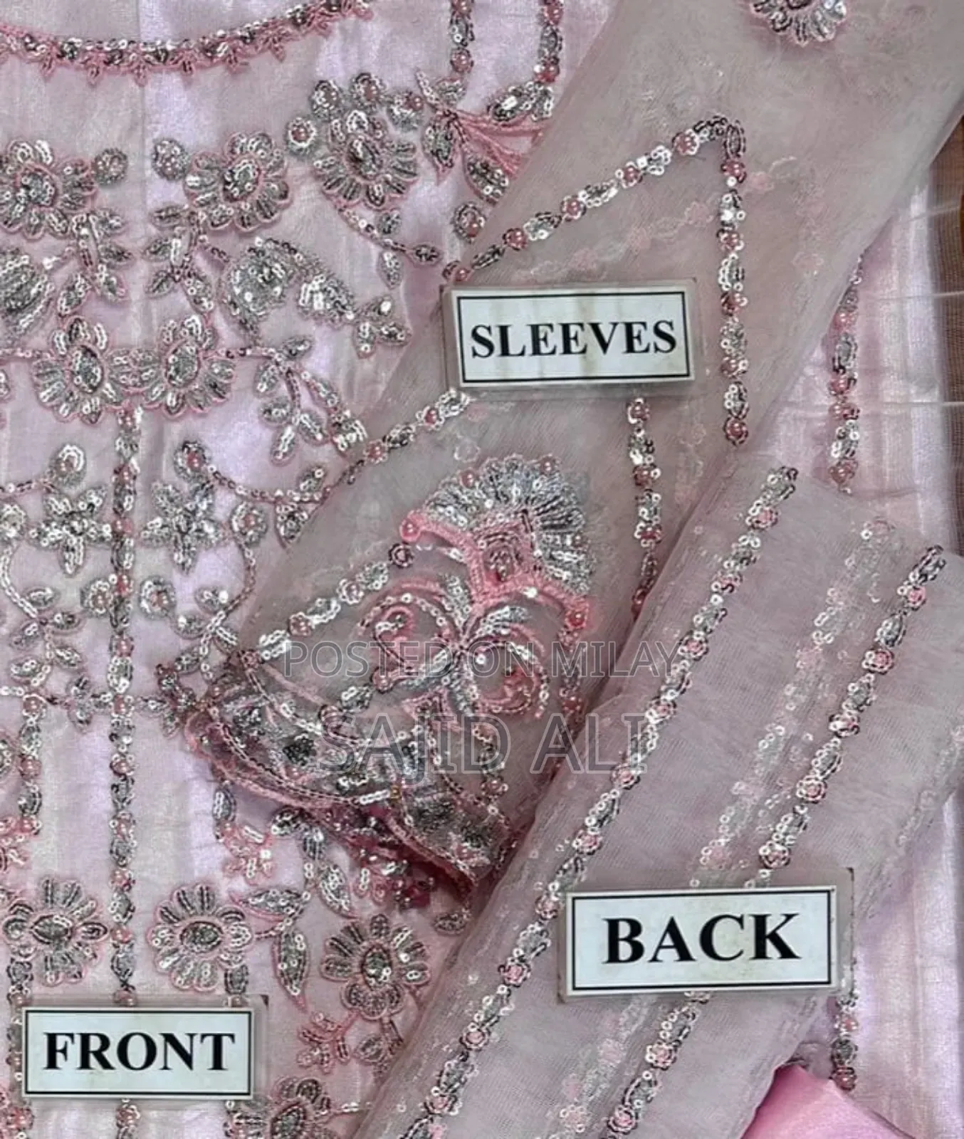 *Brand* Laam *Fabric* Full Net Suit With Satin Silk *Front* Full Emb