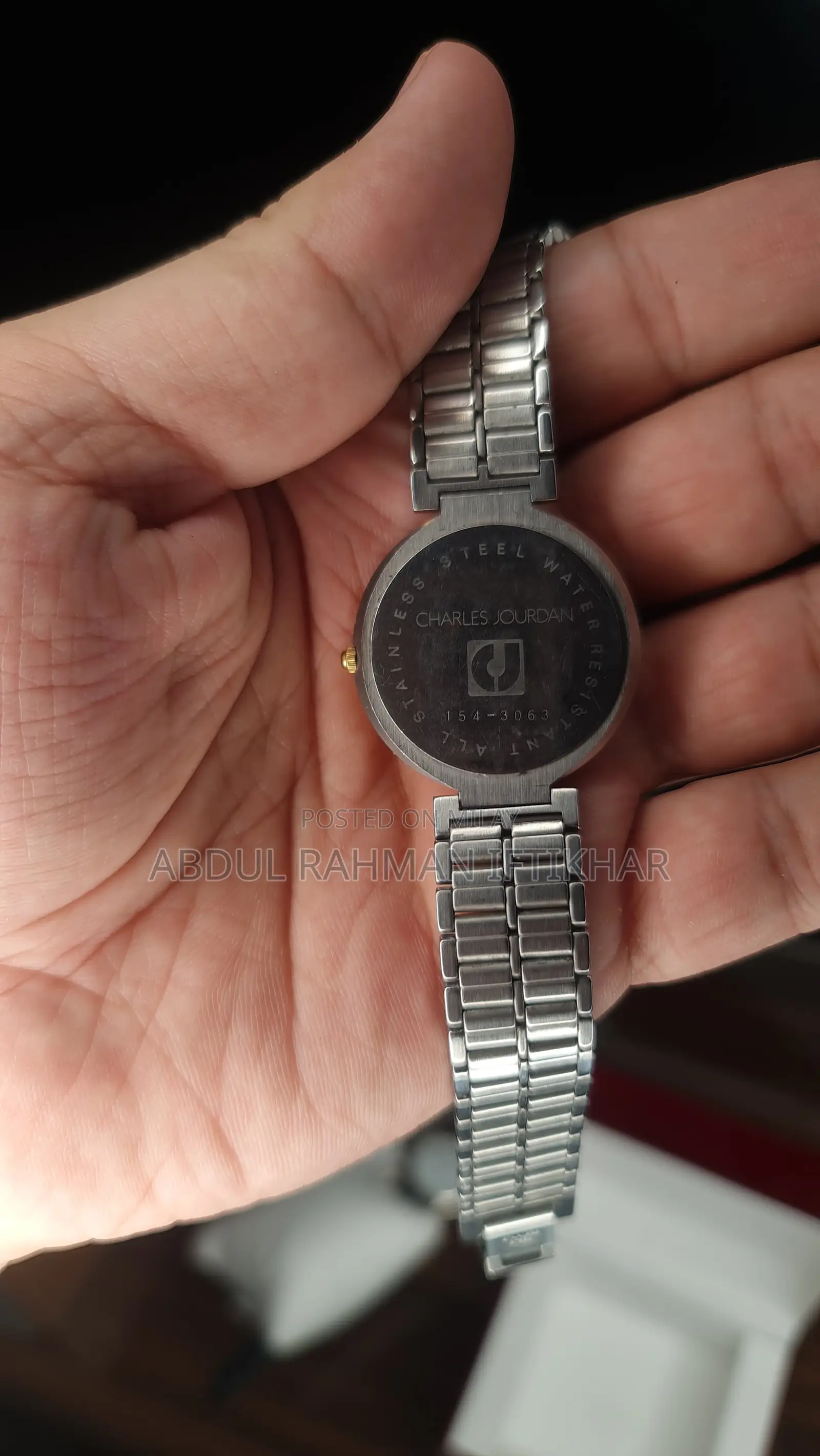 Charles Jourdan 154-3063 Vintage Watch Stainless Steel Water Resistant