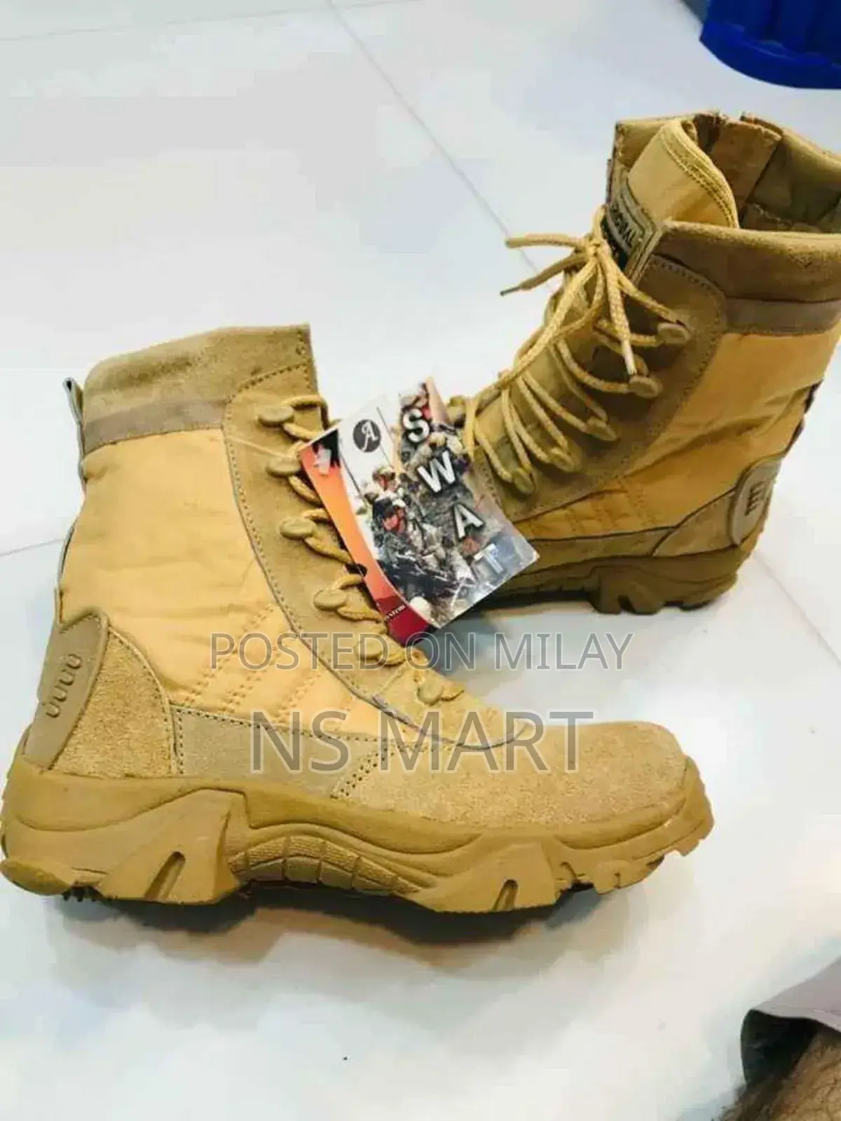 Army/Police Tactical Winter Boots – High Quality Camel Color