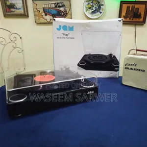 Jam Box Pack Turntable Gramophone Speaker Aux