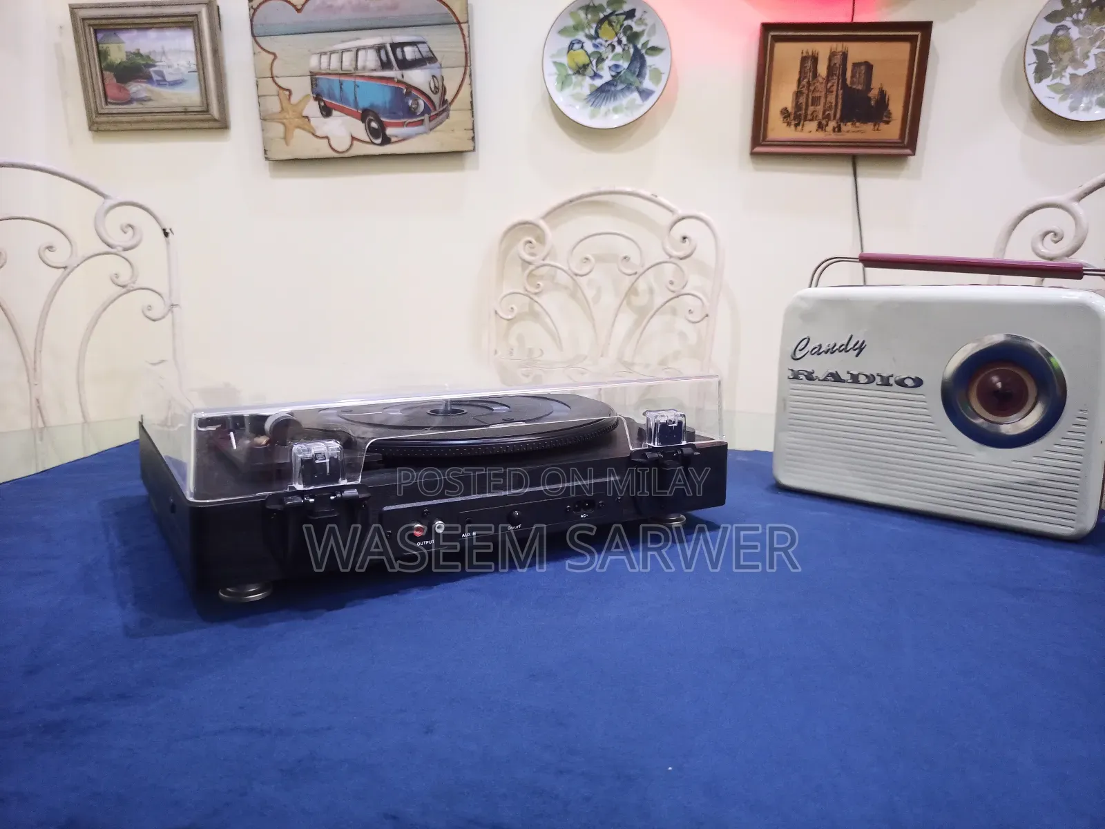 Jam Box Pack Turntable Gramophone Speaker Aux