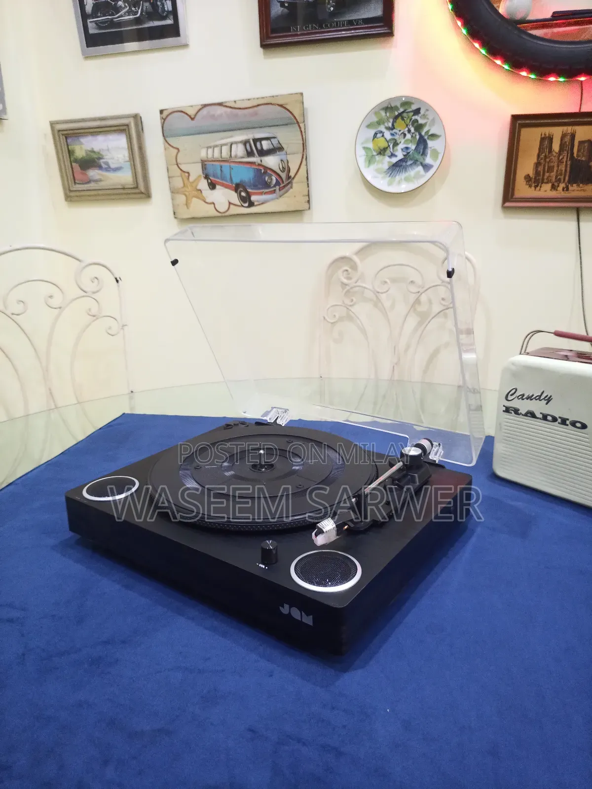 Jam Box Pack Turntable Gramophone Speaker Aux