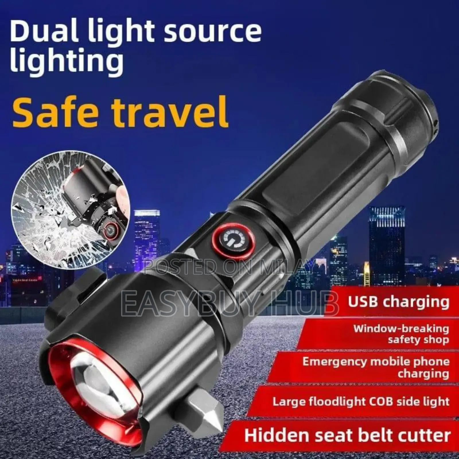 Rechargeable Flashlight With Power Bank