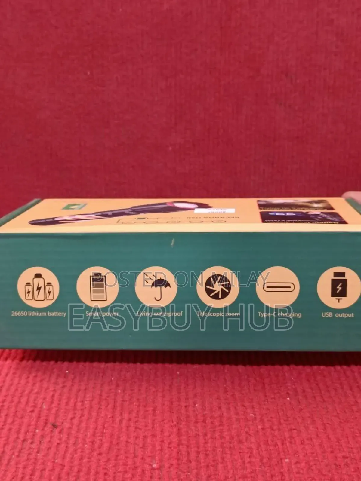 Rechargeable Flashlight With Battery Level Display and Power Bank