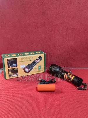 Rechargeable Flashlight With Battery Level Display and Power Bank