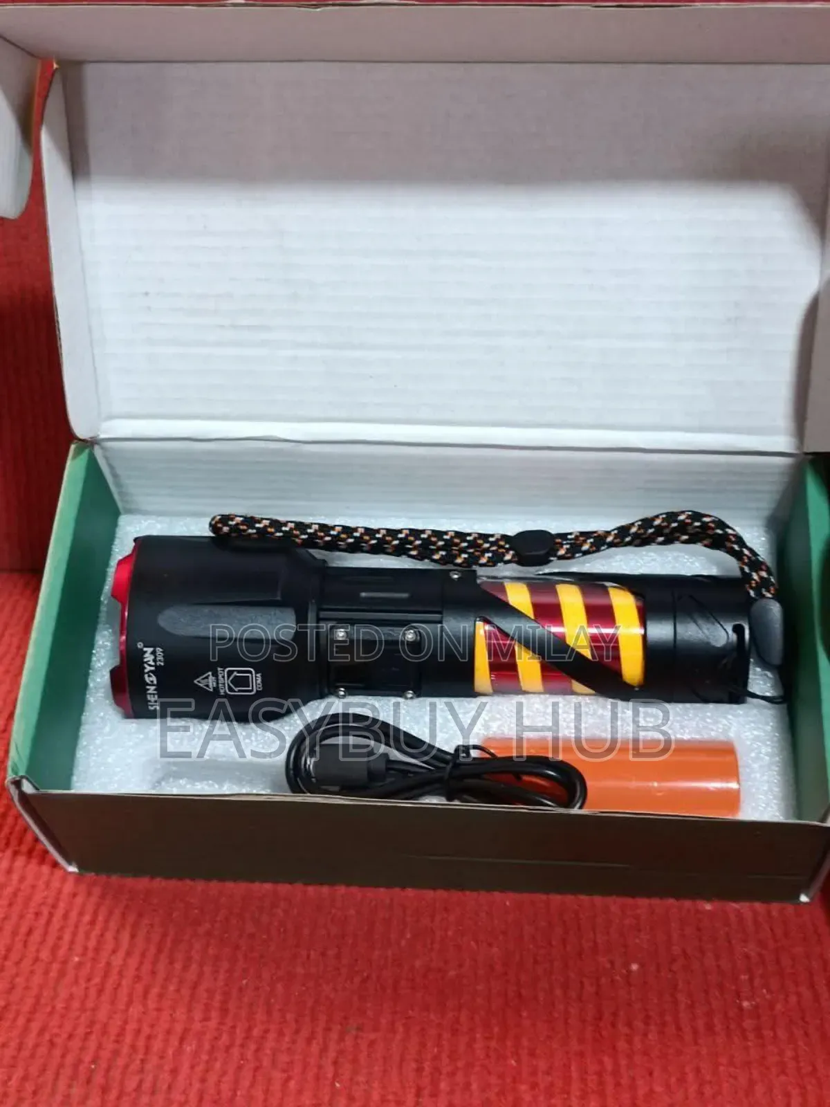 Rechargeable Flashlight With Battery Level Display and Power Bank