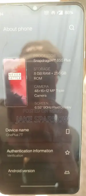 OnePlus 7T 256 GB Blue