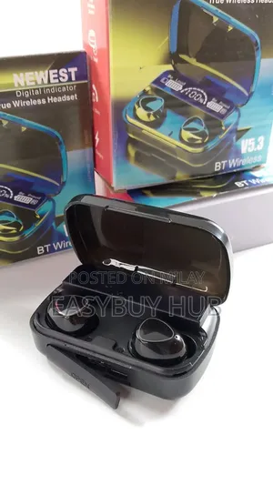 M10 Digital Display Case Earbuds Black