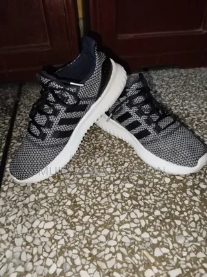 Adidas Mens Cloudfoam Ultimate Running Shoe Black White Sz 42/8