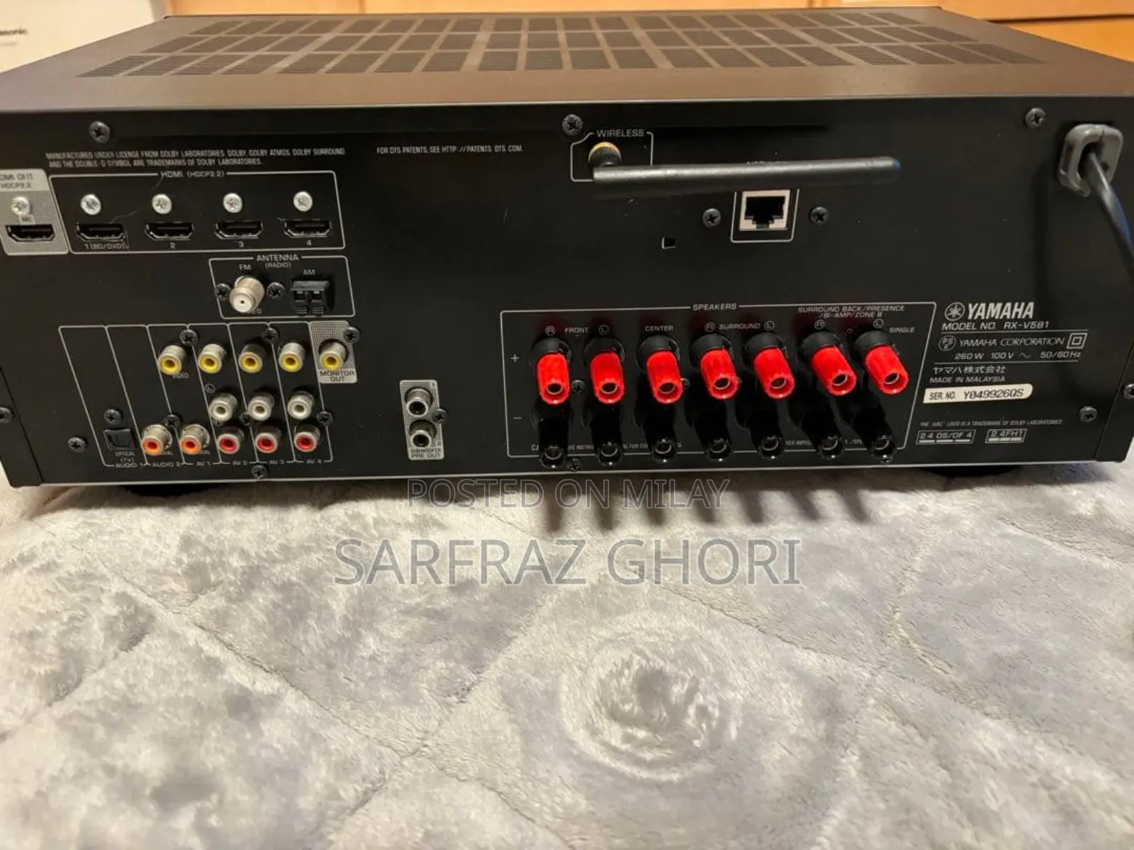 Yamaha Rx-V581 Dolby Atmos DTSX Bluetooth Wifi Amplifier