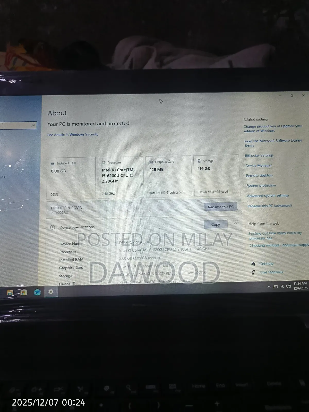 New Laptop Lenovo ThinkPad E570 8GB Intel Core I5 SSD 128GB