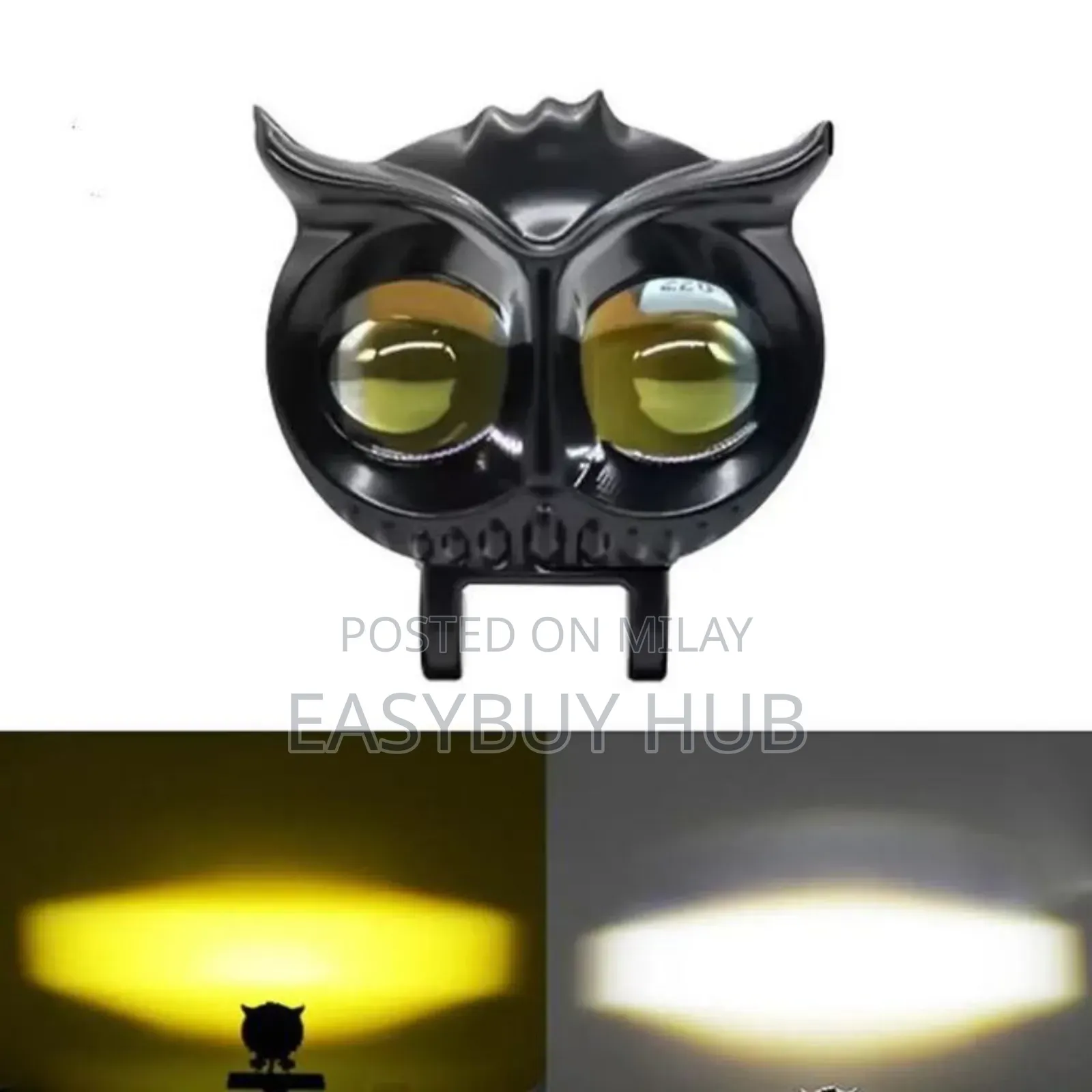Owl Shape Fog Yellow-White Flashing