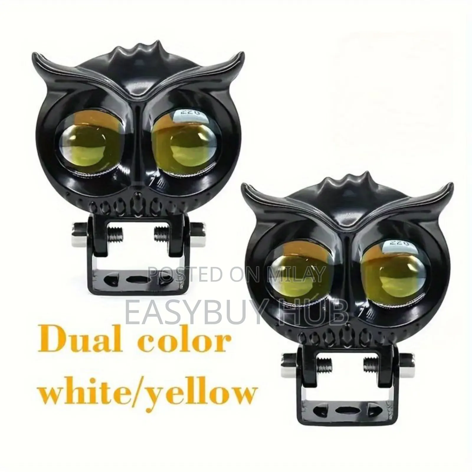 Owl Shape Fog Yellow-White Flashing