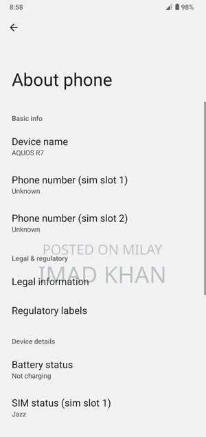 New Mobile Phone 256 GB Gray