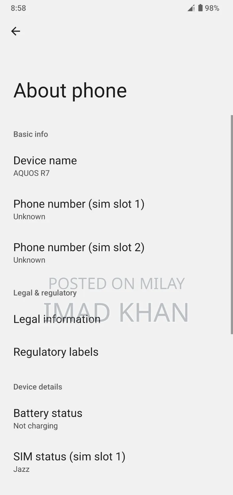 New Mobile Phone 256 GB Gray