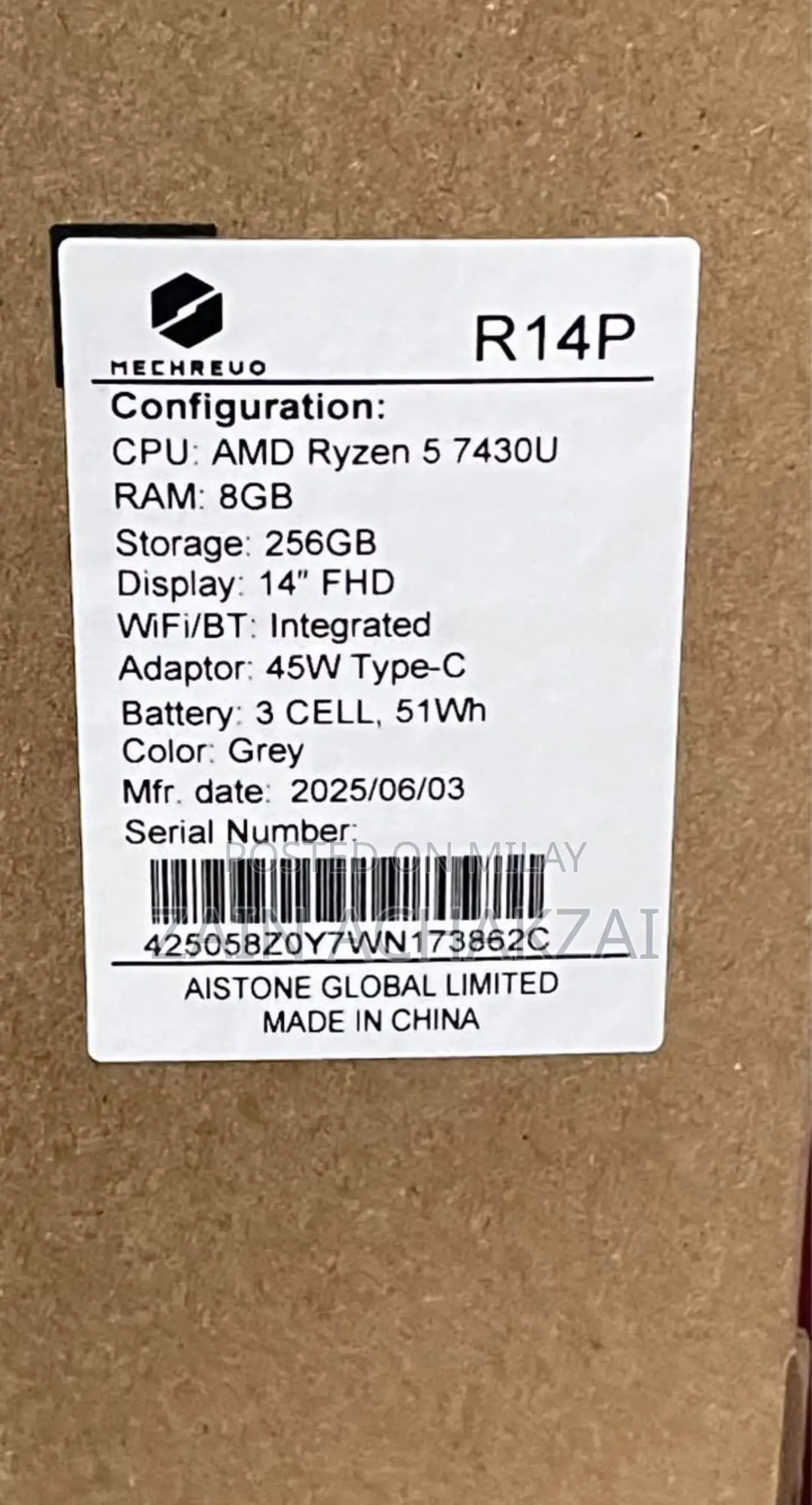 New Laptop Lenovo 8GB Intel Core I5 SSD 256GB