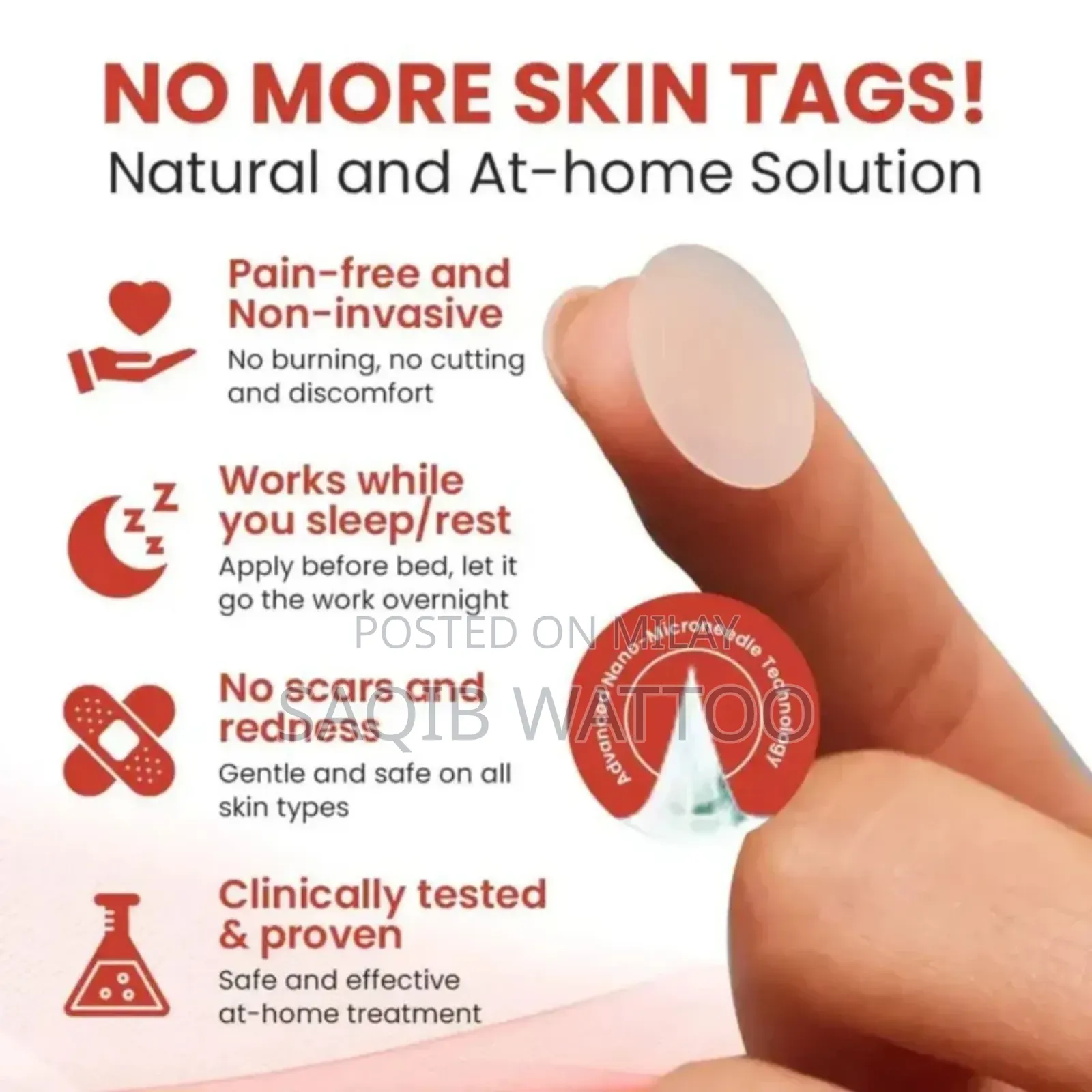 Dermasmooth Skin Tag Remover Patch | Fast, Safe Painles