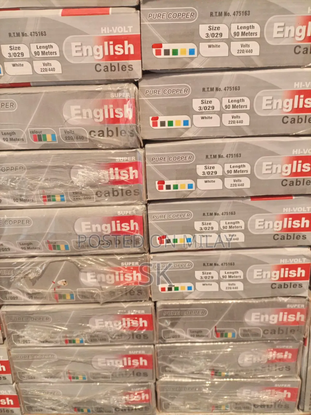 English Cable Full Guage Cod Avail