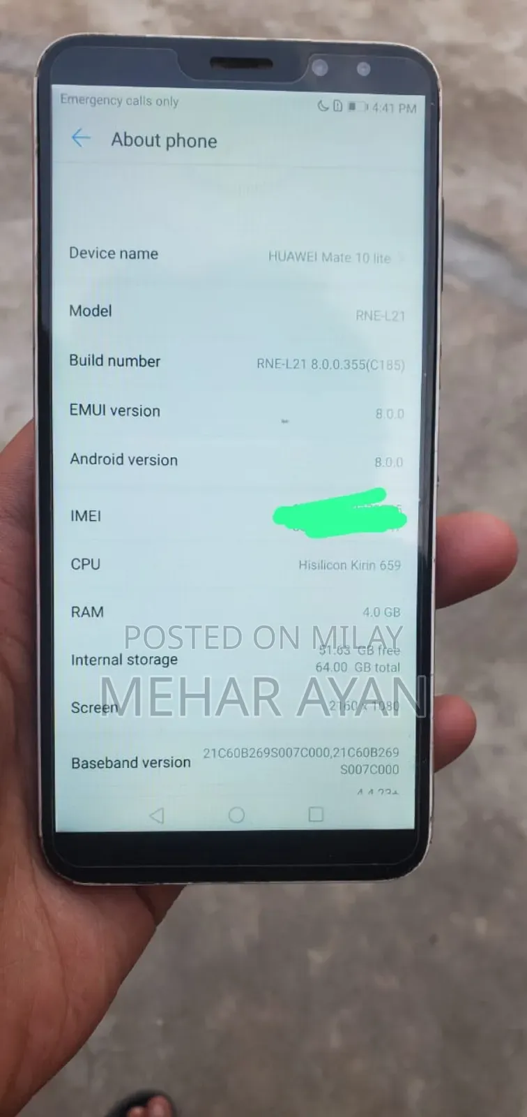 Huawei Mate 10 Lite 64 GB Gold