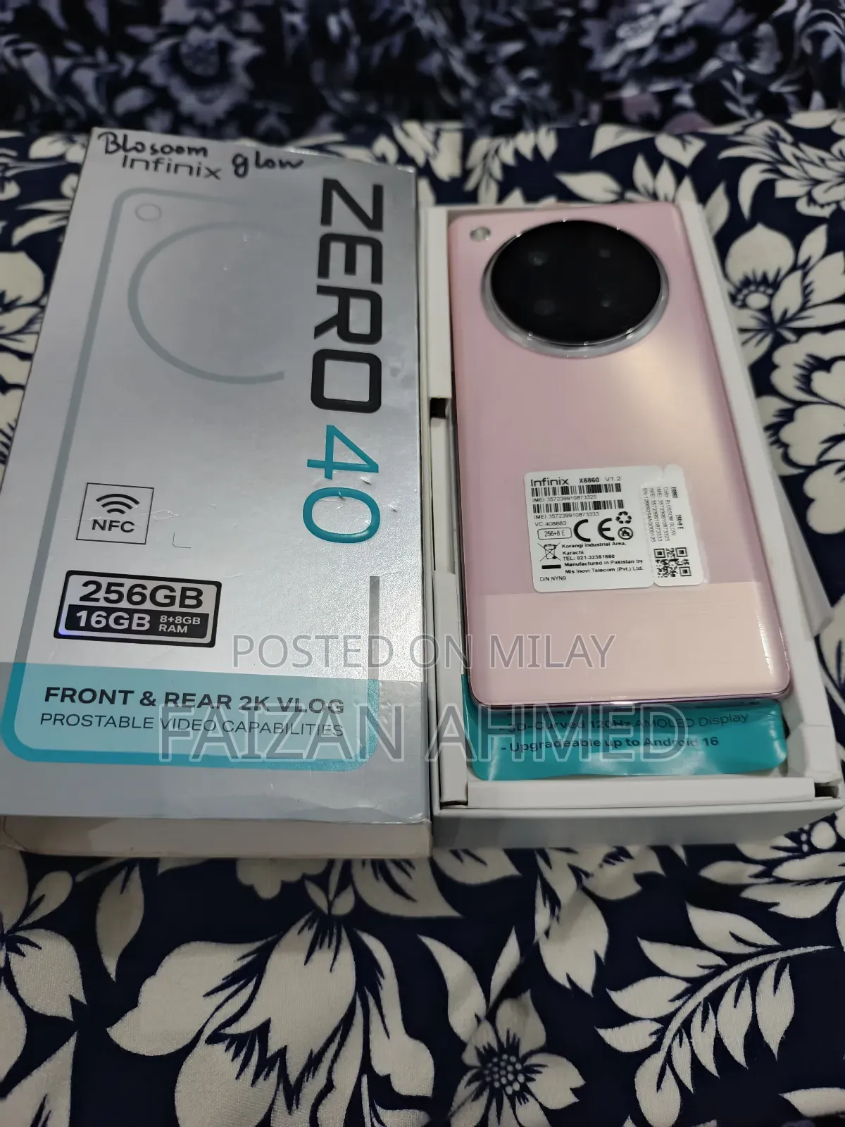 New Infinix Zero 40 256 GB Pink