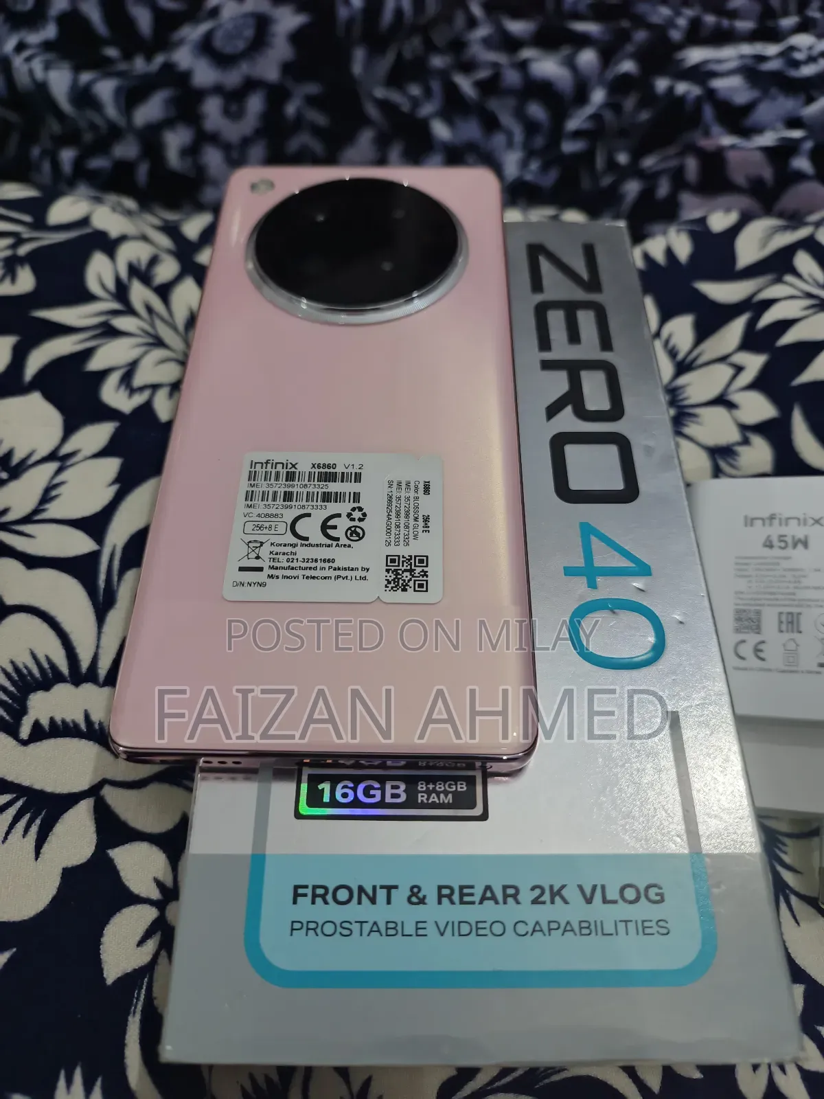 New Infinix Zero 40 256 GB Pink