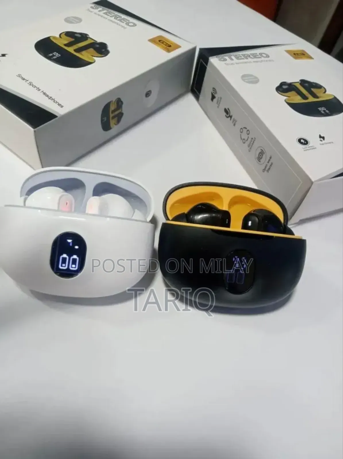 Wireless Stereo Earbuds With Led Display.