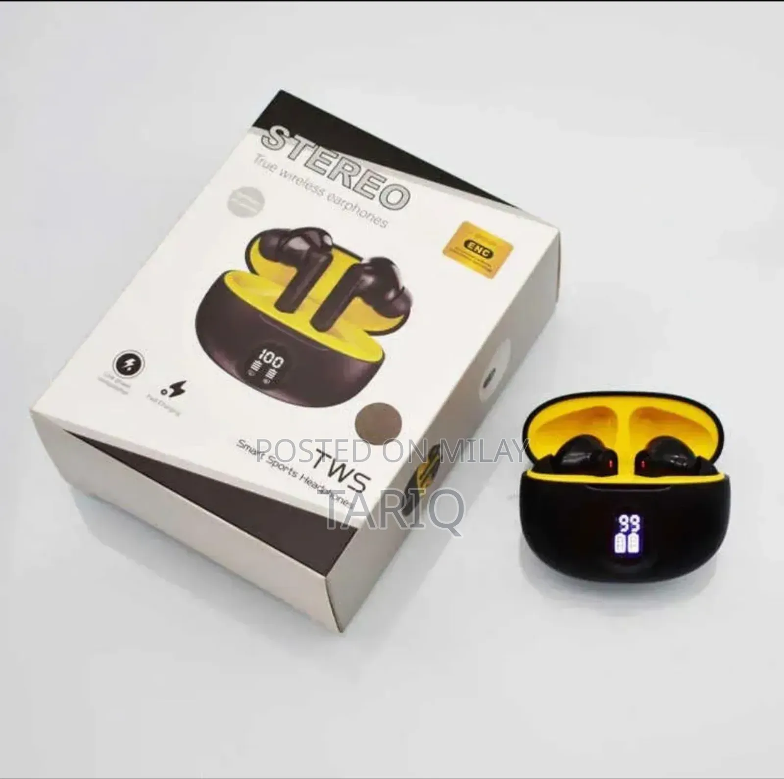 Wireless Stereo Earbuds With Led Display.