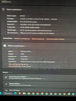 Desktop Computer Fujitsu Esprimo P758 12GB Intel Core I5 SSD 1T