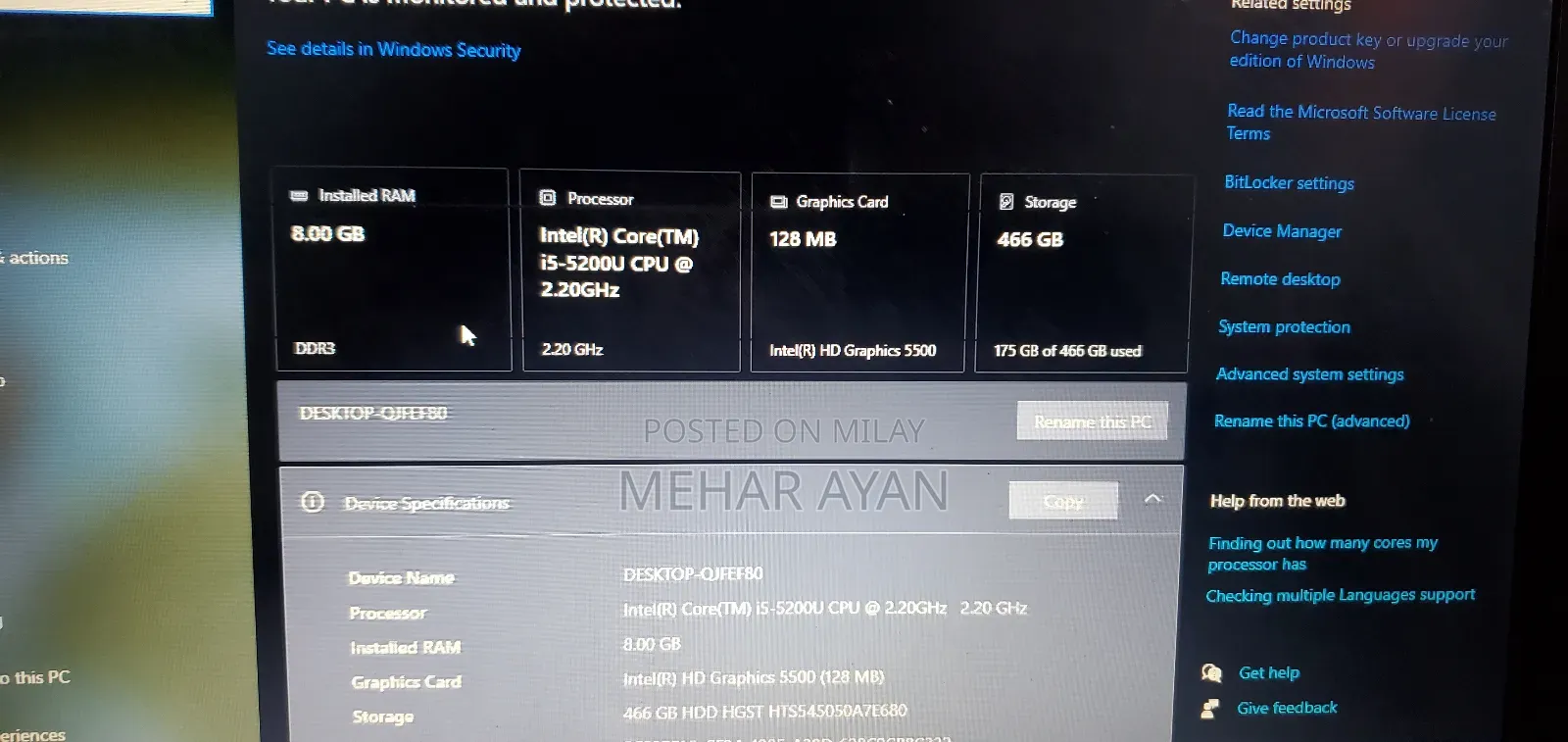 Laptop Acer TravelMate P245 M 8GB Intel Core I5 HDD 500GB