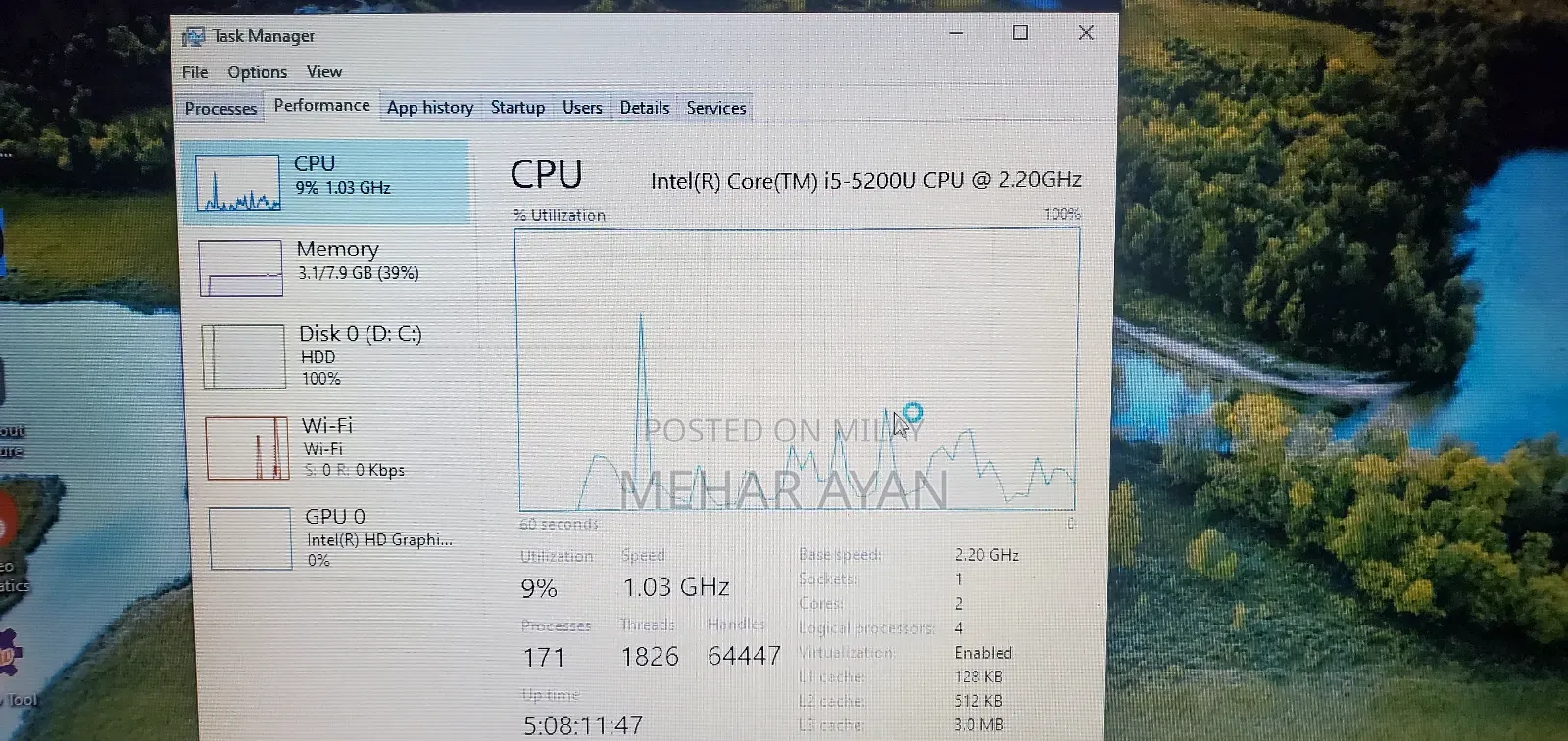 Laptop Acer TravelMate P245 M 8GB Intel Core I5 HDD 500GB