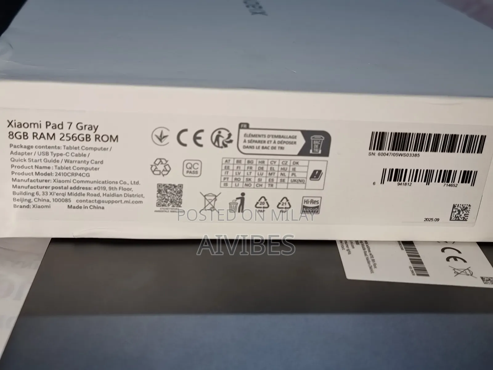 New Xiaomi Pad 7 256 GB Gray