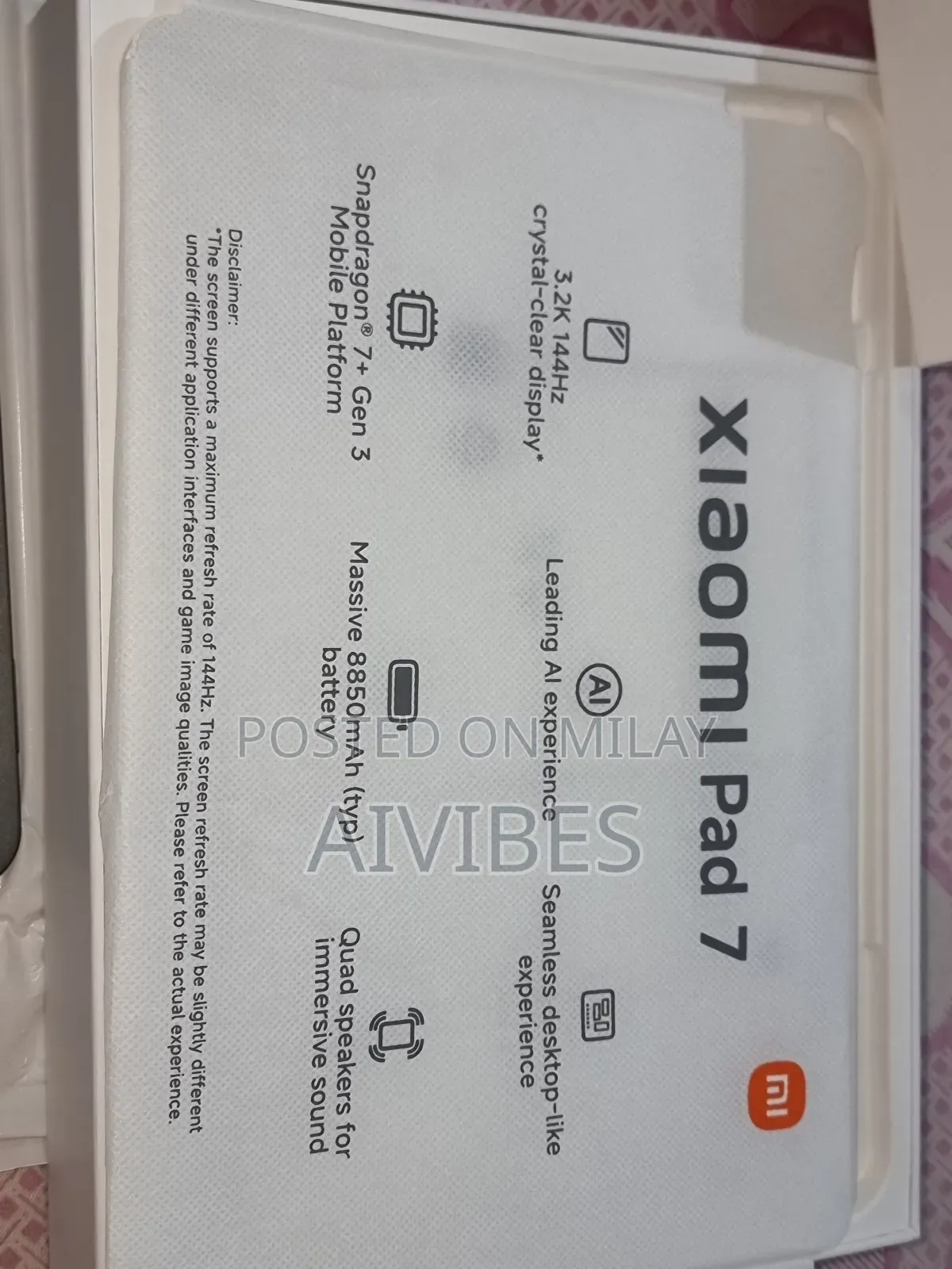 New Xiaomi Pad 7 256 GB Gray