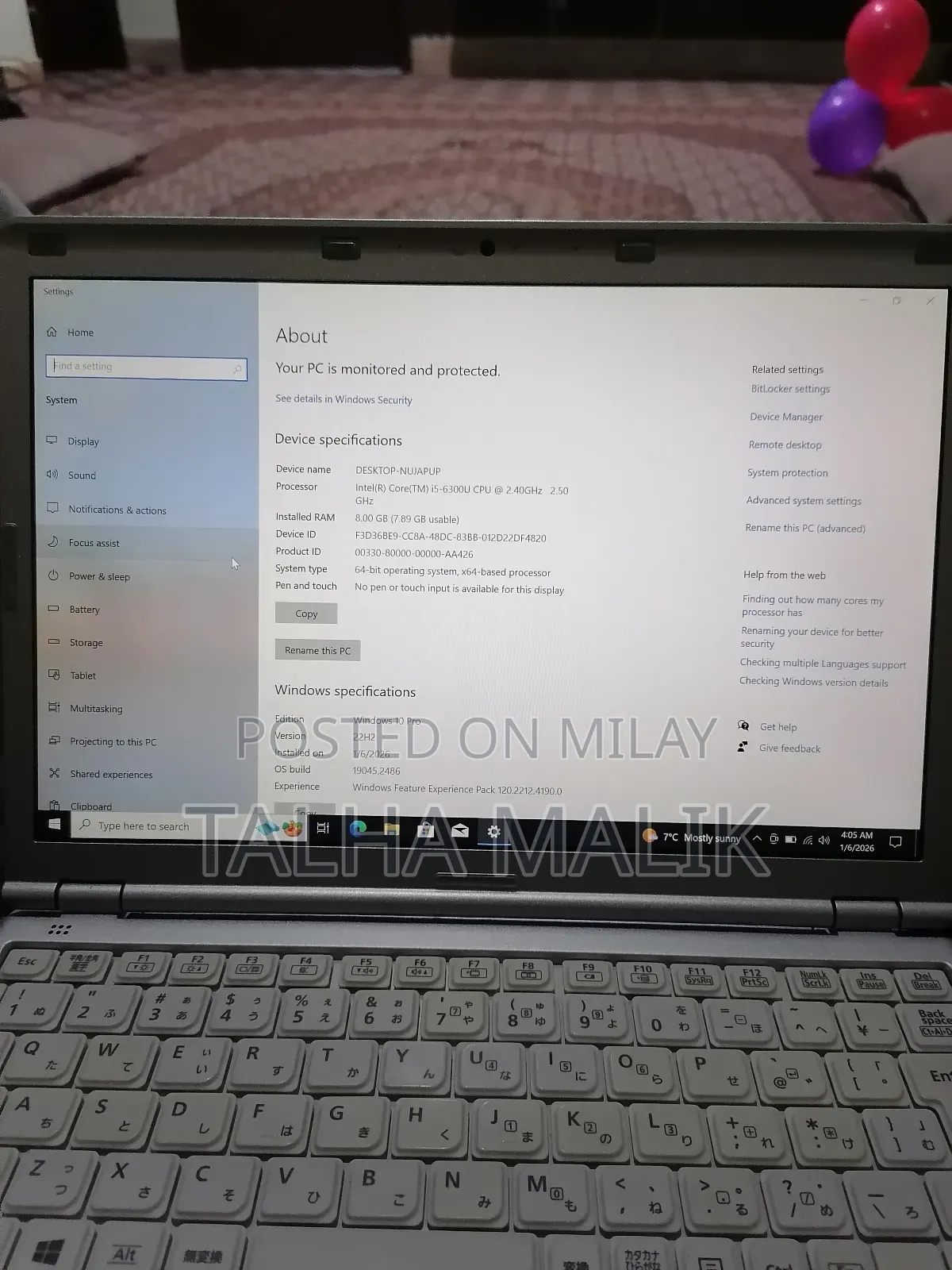 Laptop Panasonic FZ-M1 8GB Intel Core I5 SSD 128GB