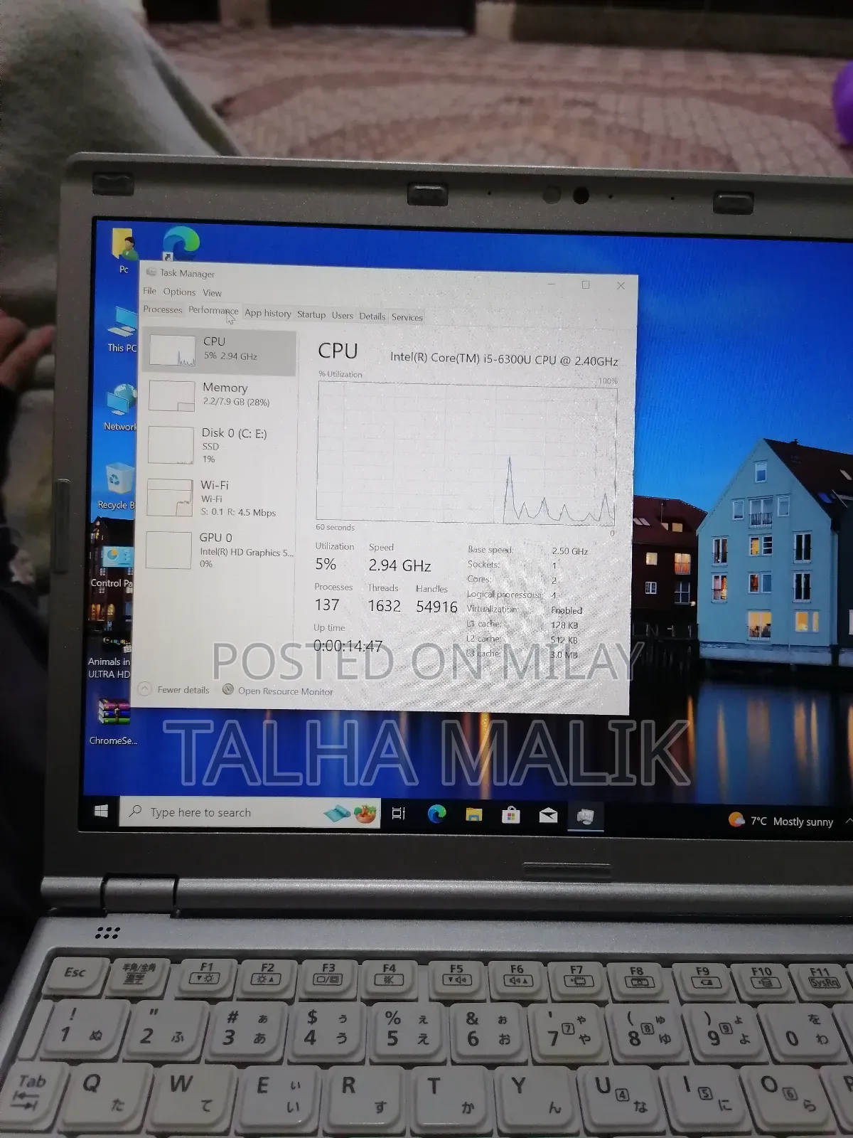 Laptop Panasonic FZ-M1 8GB Intel Core I5 SSD 128GB