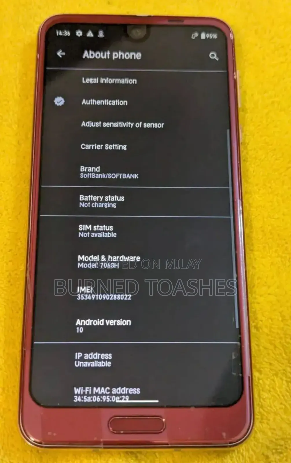 Sharp Aquos R2 64 GB Red