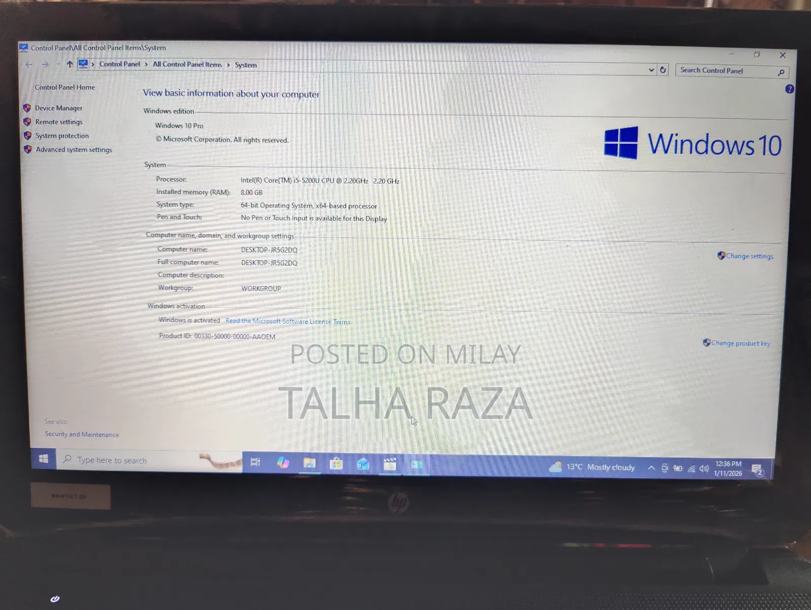 New Laptop HP 14-Dq1025cl 8GB Intel Core I5 SSD 128GB