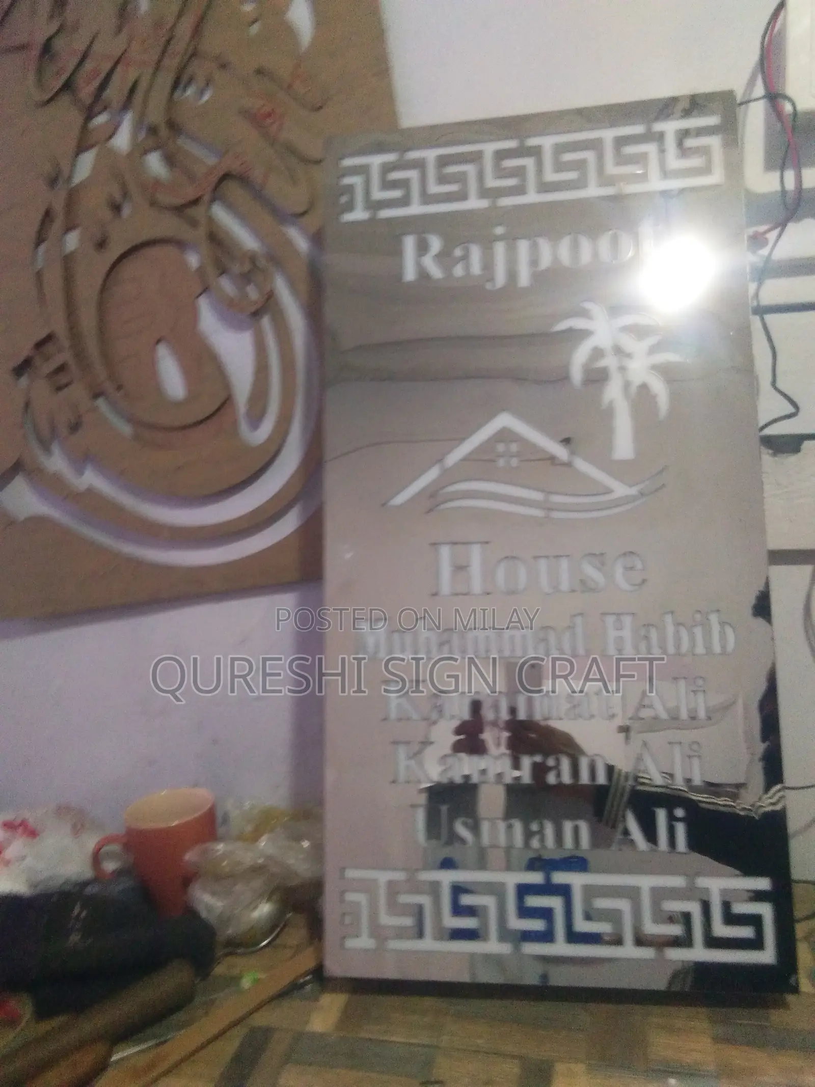 3d Signboards-calligraphy-house Name Plates-neon Lights-company Logo