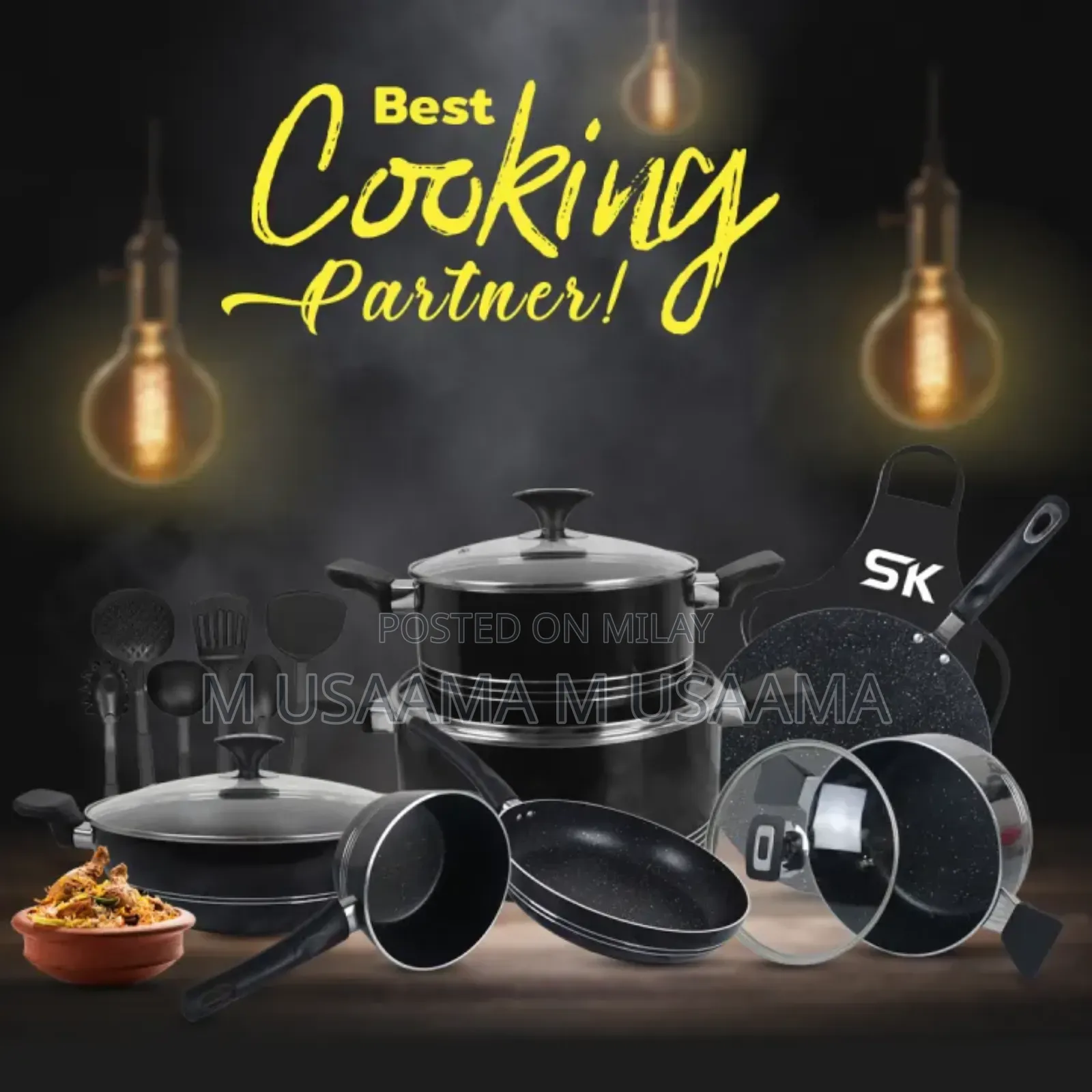 Kitchen Non Stick Cookware Set 18 Piece