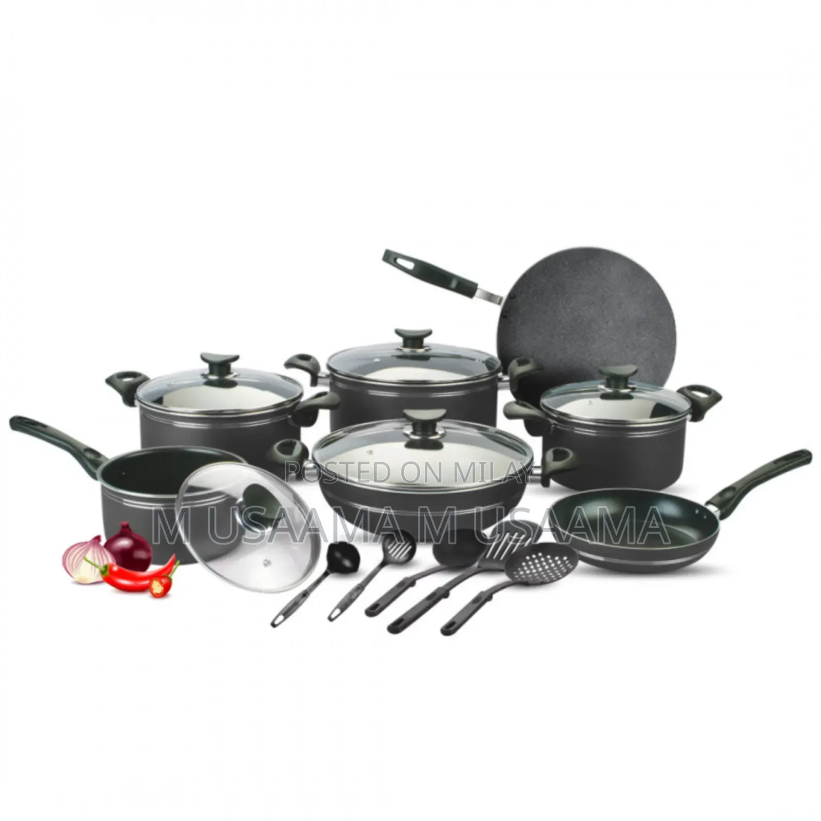 Kitchen Non Stick Cookware Set 18 Piece
