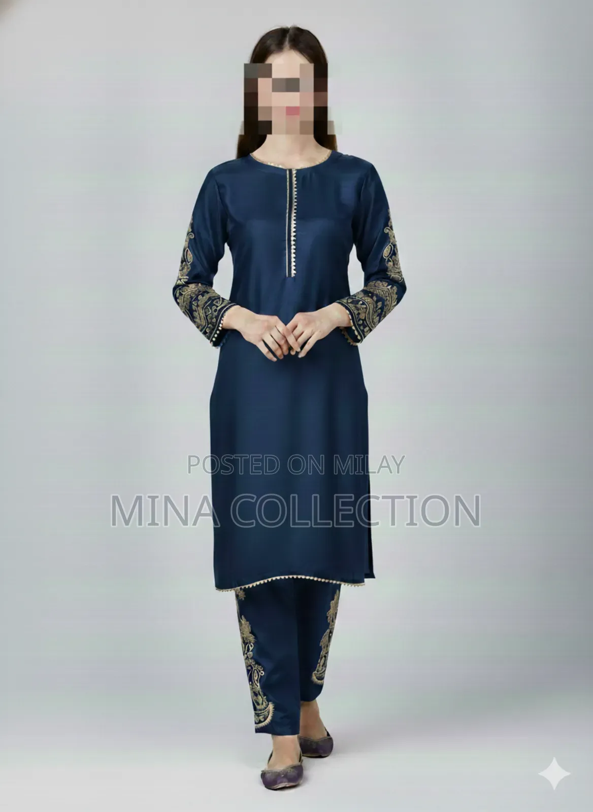 2pcs Ladies Eid Silk Suit