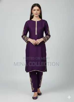 2pcs Ladies Eid Silk Suit