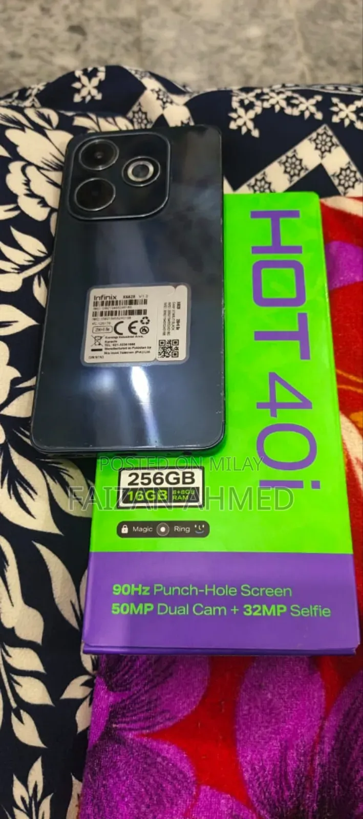 New Infinix Hot 40i 256 GB Blue
