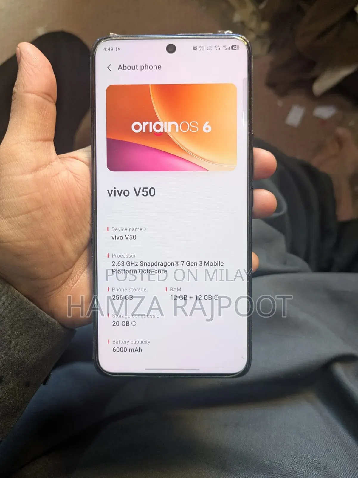 Vivo V50 256 GB Blue