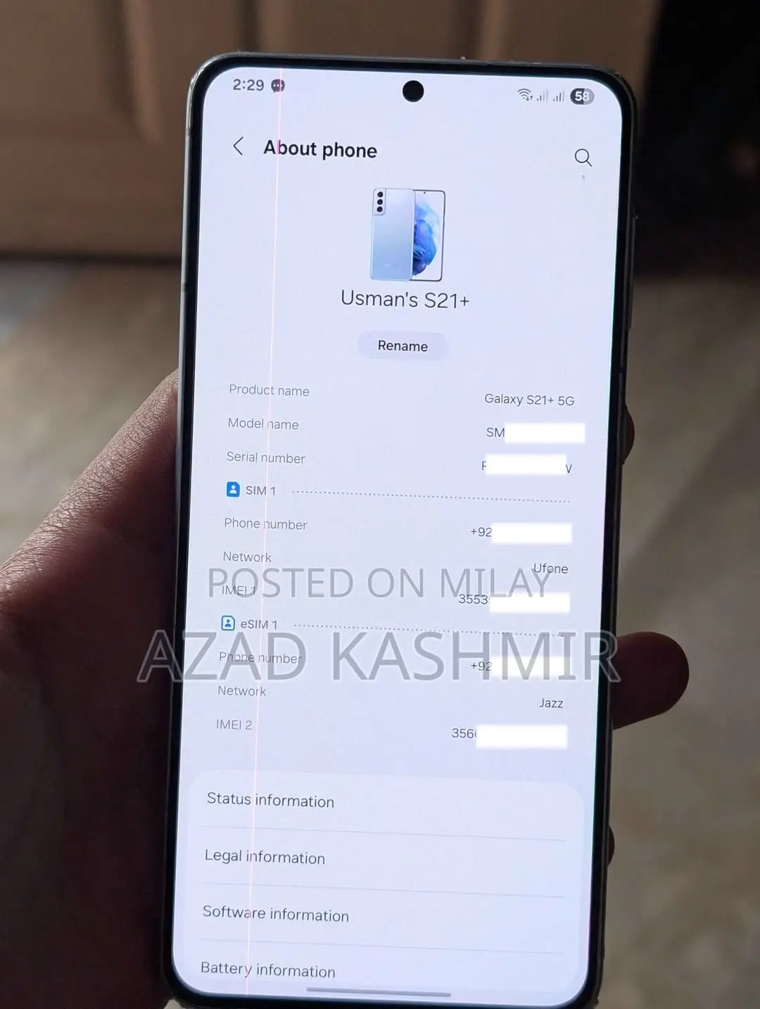 New Samsung Galaxy S21+ 5G 256 GB Silver