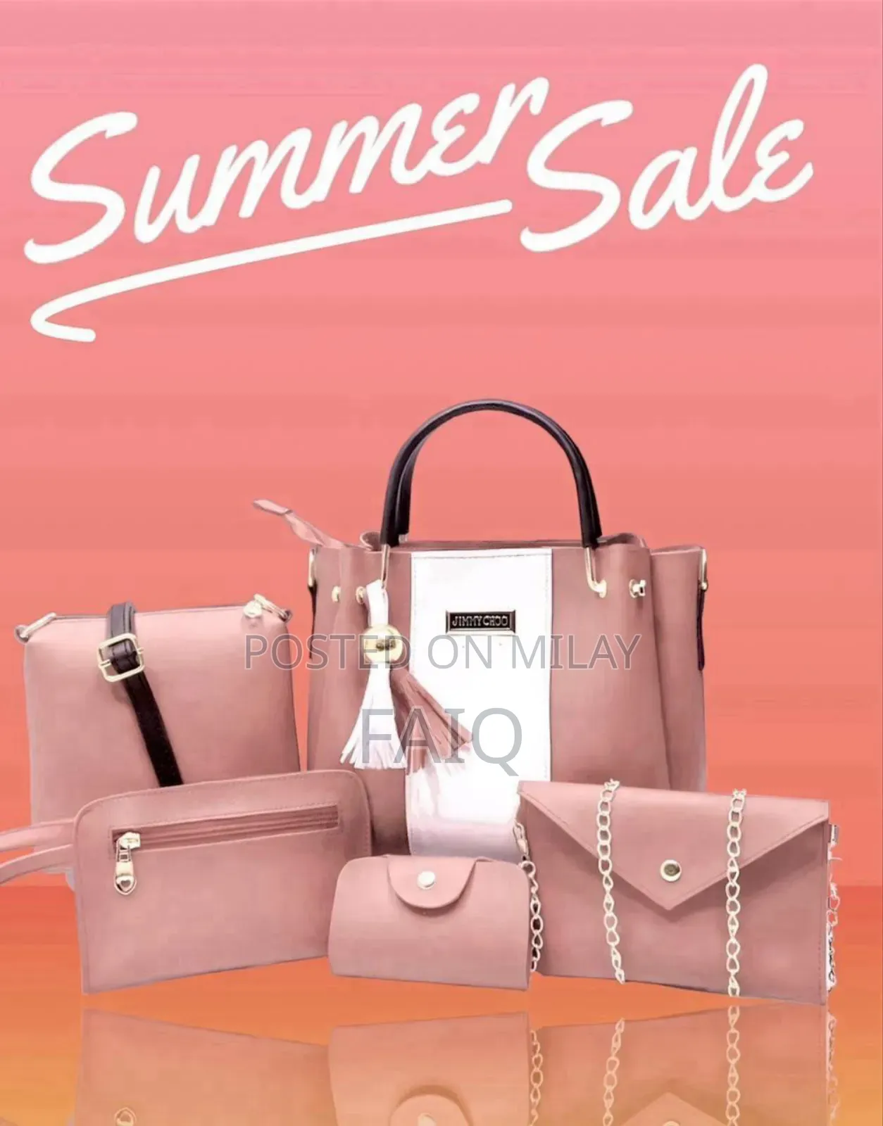 Girls Rexine Bags Set-5 PCS