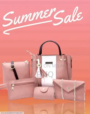 Girls Rexine Bags Set-5 PCS