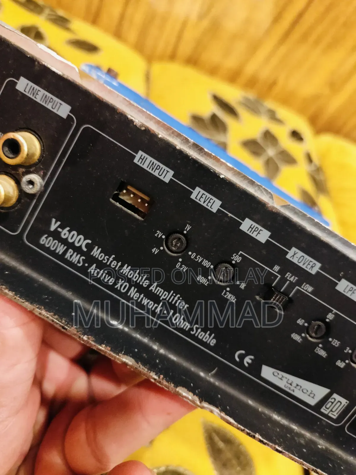 Crunch Usa V600c Drive Series 600 RMS Amp 1 Ohm Stable Amp Made in Usa